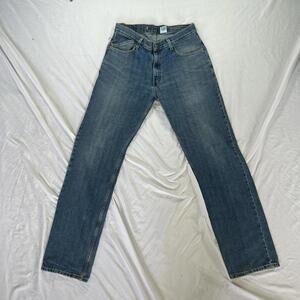 Y2K Early 2000s Savane relaxed fit jeans in a soft faded blue wash.